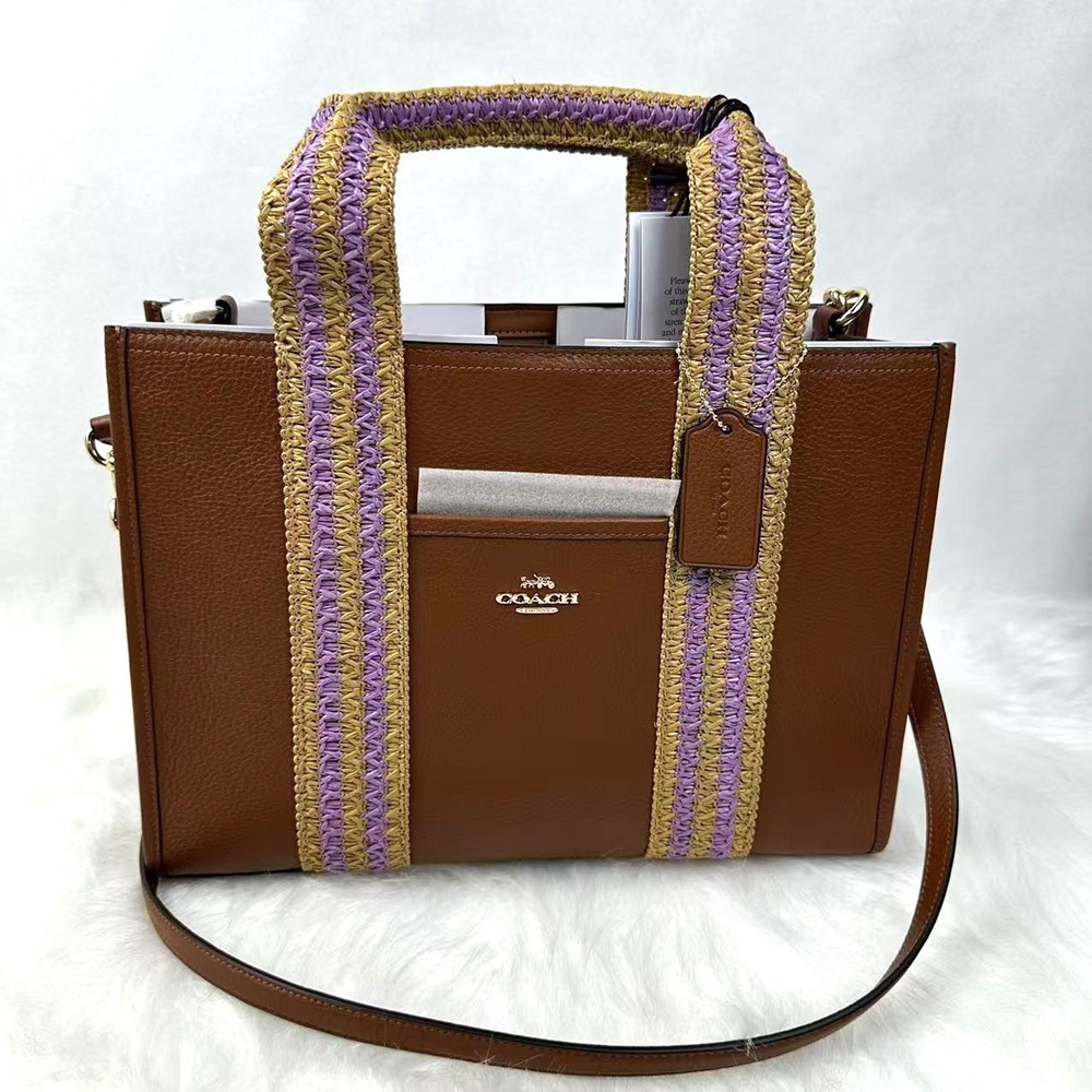Coach Smith Tote Bag Crossbody In Leather/Gold/Redwood Multi CBG90 NWT